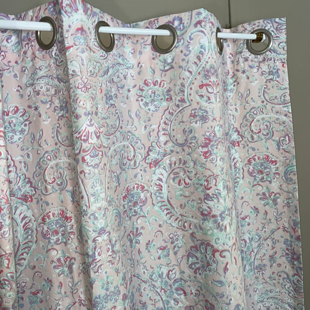 Nicole Miller kids floral print curtains 2 panels approx 96”x50”